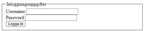 En inloggningssida